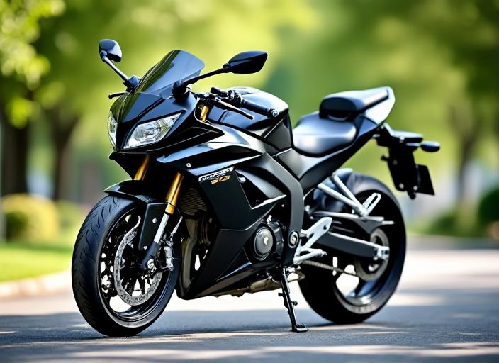 Mécanicien qui travaille sur une moto dans un garage professionnel