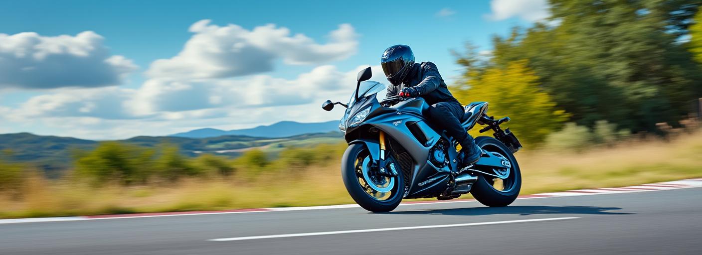 Motocycliste en cours de formation plateau pour le permis A2